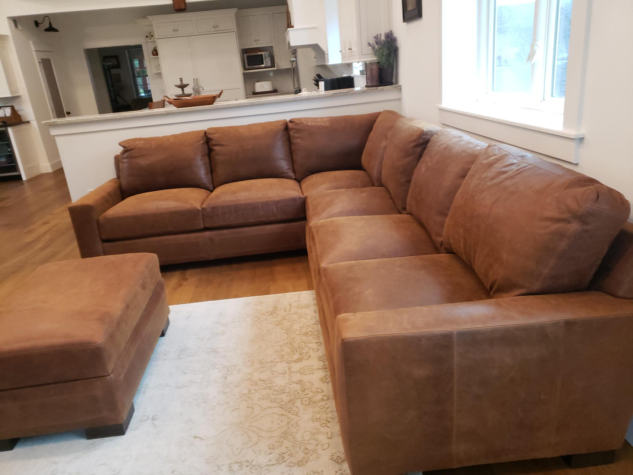 American Heritage Western Wrangler Leather Sectional 